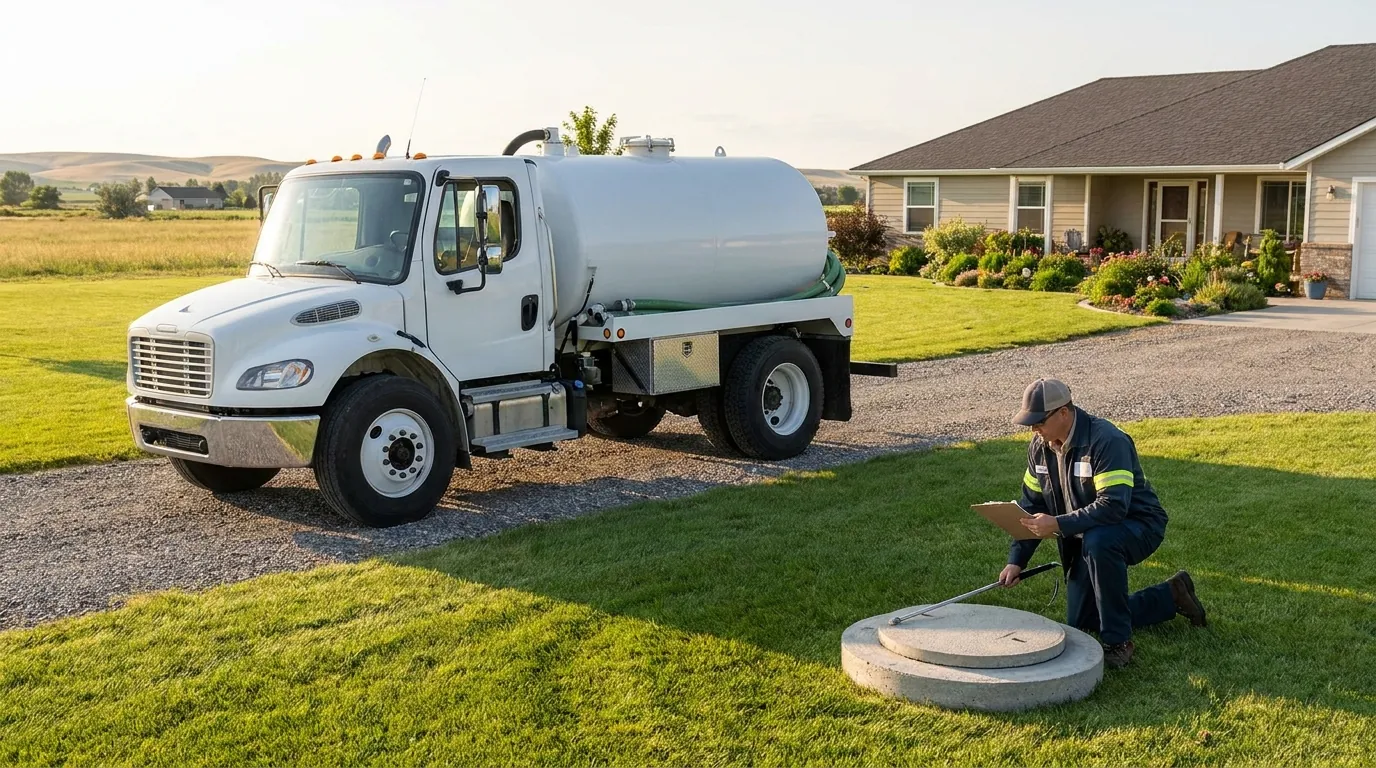 Drain field service at a Nampa area home