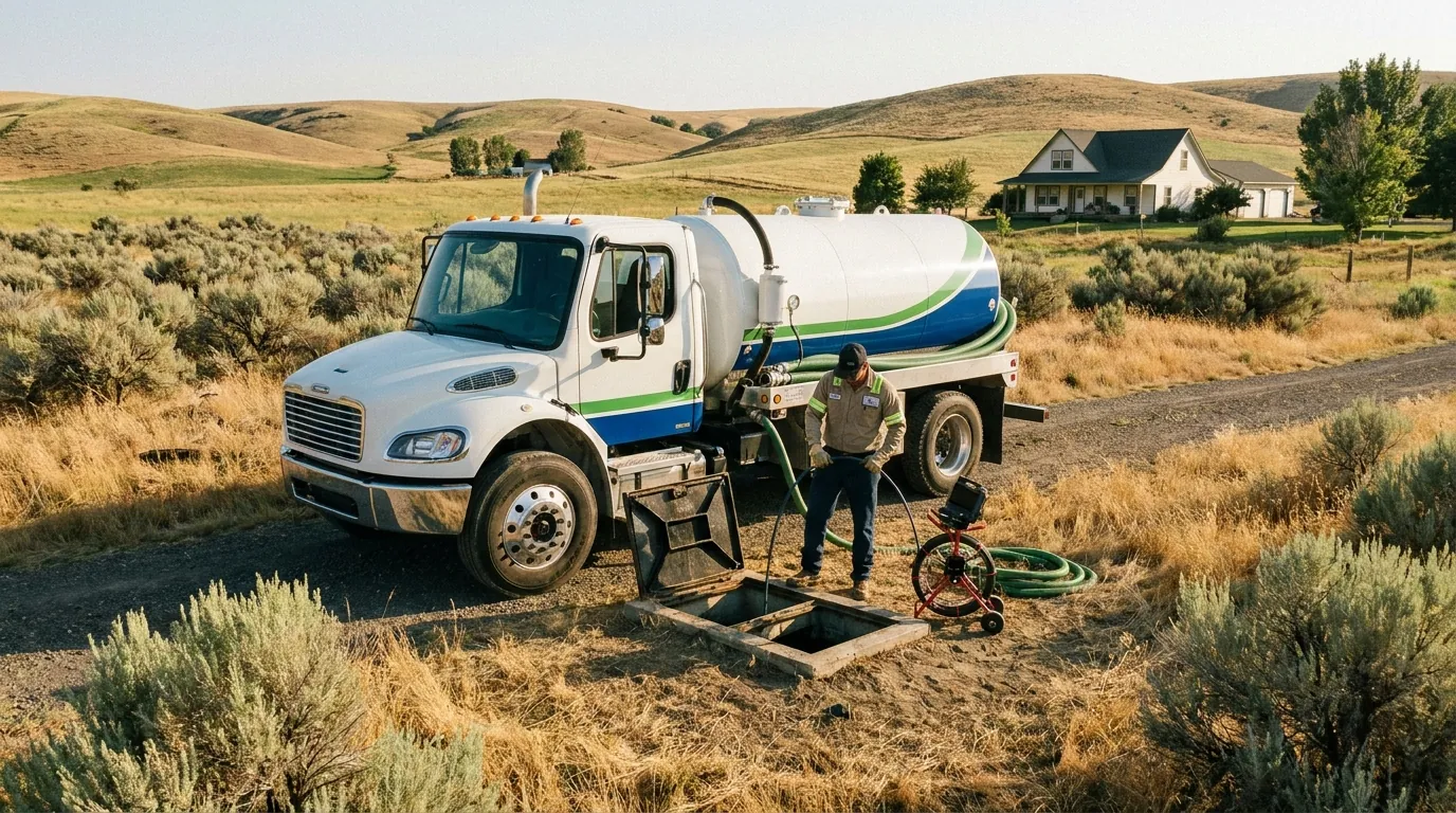 Septic system inspection at a Nampa property